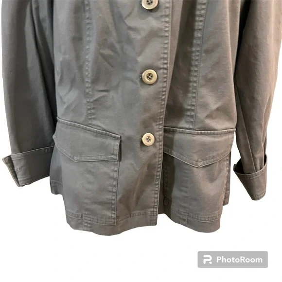NWT Talbots Gray Button Down Jacket - Picture 2 of 8